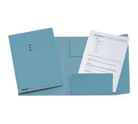 Esselte carpeta de cartón azul | tamaño folio | solapas | con líneas impresas | 50 unidades