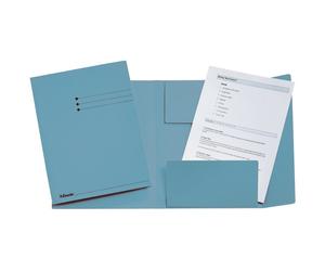 Esselte carpeta de cartón azul | tamaño folio | solapas | con líneas impresas | 50 unidades