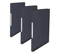 Esselte Carpeta de fundas, A4, 100 fundas, Capacidad para 200 hojas, Fundas transparentes, Tapas flexibles, Negro VIVIDA, Gama VIVIDA, 624008 (Paquete de 3)