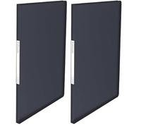 Esselte Carpeta de fundas, A4, 40 fundas, Capacidad para 80 hojas, Fundas transparentes, Tapas flexibles, Negro VIVIDA, Gama VIVIDA, 623999 (Paquete de 2)