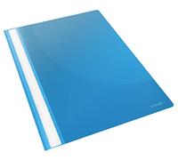 Esselte Carpeta Dossier Fastener, Plástico, A4, Pack de 25, Capacidad para 160 Hojas, Azul Vivida, Gama Vivida, 28322