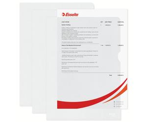 Esselte Dossier Premium A4, Transparente Mate, Polipropileno de 115 Micras, Pack
