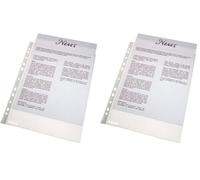 Esselte Funda de Plástico A4 Perforada, Transparente Mate, Abertura Superior, Polipropileno de 43 Micras, Pack de 10, 56094 (Paquete de 2)