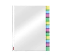 Esselte Funda índice Quality A4 con pestañas de colores y acabado cristal