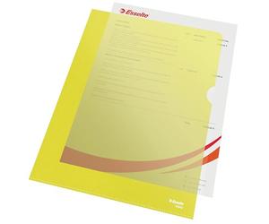 Esselte - Fundas plásticas archivadoras A4 100 unidades color amarillo