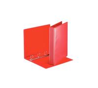 Esselte Group 49700 Essentials - Archivador para presentación (con anillas personalizable, A4, capacidad para 140 hojas, cartón recubierto de polipropileno, anillas 30 mm), color rojo