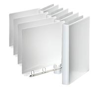 Esselte Group 49700 Essentials - Archivador para presentación (con anillas personalizable, A4, capacidad para 140 hojas, cartón recubierto de polipropileno, anillas 20 mm), color blanco (Paquete de 4)