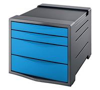 Esselte Group Europost Vivida - Cajonera para documentos (4 cajones, poliestireno), color azul