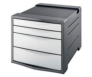 Esselte Group Europost Vivida - Cajonera para documentos (4 cajones, poliestireno), color blanco