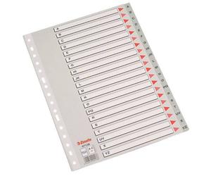 Esselte Índices numéricos de plástico, pp, tamaño folio, tipo 1-12