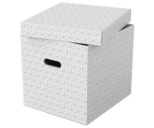 Esselte Large Storage Cubic Box With Lid, Pack Of 3, Home/Office Storage & Organ