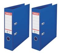 Esselte Leitz 811350 - Archivador plástico con anillas A4 color azul (Paquete de 2)