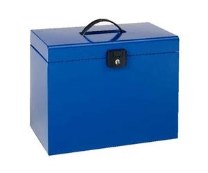 Esselte Maletín Home-box con cinco carpetas colgantes DIN A4, Azul