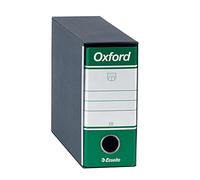 Esselte Oxford G81 - Grabadora con funda, con mecanismo de palanca n.º 1 en formato Memorándum (23 x 18 cm) con lomo de 8 cm, verde, 1 unidad, 390781180