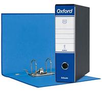 Esselte Oxford G83 - Grabador con funda, con mecanismo de palanca n.º 1 en formato comercial (23 x 30 cm) con lomo de 8 cm, azul, paquete de 6 unidades, 390783050