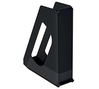 Esselte Revistero A4, Archivador de Escritorio para Catálogos, Folletos, Papeles y Carpetas, Plástico Resistente, Modelo VIVIDA, Negro, 628220
