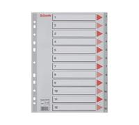 Esselte Separadores Numéricos 1-12 con Carátula en Color y Refuerzo Multitaladro (Set de 10) inevitable