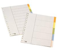 Esselte Separadores PP Folio 10 Pestañas Multitaladro Mod. 714 con Ind. Color (Set de 25)