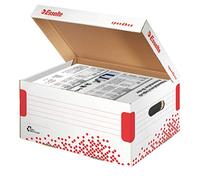 Esselte Speedbox - Organizador de almacenaje (290g, 252 x 355 x 193 mm, Rojo, Color blanco)