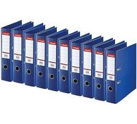 Esselte Standard, Pack de 10 archivadores de palanca, azul, espalda de 75 mm, A4, PP, 320210
