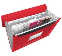 Esselte Vivida 624016 - Carpeta acordeón expansible, A4, 6 pestañas, Rojo