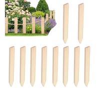 Estacas Madera Jardín 10 Marcadores Decorativos de Señales | Estacas Y Soportes Para Plantas De Jardín Marcar límites, direcciones, reparación cercas, cuerdas, mediciones, exterior,