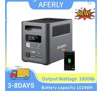 Estación de Energía Portátil AFERIY P180, Generador Solar de 1800W, Batería Lifepo4 de 1024Wh, Respaldo de Energía para el Hogar, Camping al Aire Libre, Estación de Energía Móvil AFERIY AF-P180