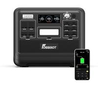 Estación de Energía Portátil FOSSiBOT F2400, 2048Wh Batería LiFePO4, 2400W (4800W Pico), Carga Rápida en 1.5h, 13 Puertos, UPS, Luz LED, para Camping, Emergencias, Autocaravana y Hogar