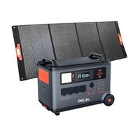 Estación de energía portátil OSCAL PM3600+PM400, Batería de respaldo doméstica LFP 3600Wh, Carga completa 1.2H, Generador solar para camping, autocaravana, con panel solar 400W