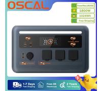 Estación de Energía Portátil OSCAL PowerMax1800SE, Generador Solar de 1800W, Batería Lifepo4 de 1024Wh, Respaldo de Energía para el Hogar, Camping al Aire Libre, Energía Móvil 1800W 1024Wh