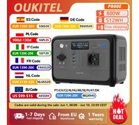 Estación de Energía Portátil OUKITEL P800E, Generador Solar de 800W, Batería Lifepo4 de 512Wh, Respaldo de Energía para el Hogar, Camping al Aire Libre, Energía Móvil 800W 512Wh
