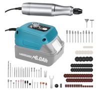 Estación de Herramienta Rotativa a Batería para Makita 18V (sin Bat.) | 0-18000 rpm, herramienta de afilado y grabado, velocidad variable, con 124 accesorios, para lijar, grabar y pulir
