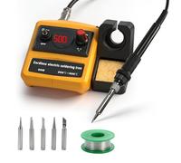 Estación de soldador inalámbrica compatible con baterías DEWALT de 18 V/20 V, pantalla digital LCD de 90 W, estación de soldadura eléctrica con ajuste continuo de 200-500 ℃ (solo herramienta)