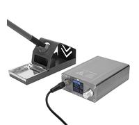 Estación de soldador, T12-X 72W Estación de soldadura con pantalla digital Transformador de soldadura Herramienta de reparación de teléfonos móviles 90 (enchufe europeo)