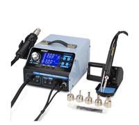 Estación de soldadura, Estación de soldadura 992DA + 4 en 1, estación aire caliente LCD, Kit soldador eléctrico antiestático for fumar, 780W