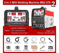 Estación de Soldadura, Soldador MIG inteligente portátil, máquina de soldadura MIG MIG/TIG/MMA 3 en 1, inversor multifunción(Package 2)