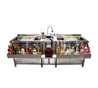 Estación kit doble coctelería juego coctelera conjunto mezclador cócteles mostrador profesional piezas herramientas barman bartender bartendering accesorios barra bar coctelera gratis