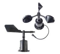 Estación meteorológica de 30 m/s for exteriores, sensor anemómetro de 3 tazas, fibra de policarbonato, sensor de velocidad del viento y dirección del viento, salida RS485 4-20 mA, 0-5 V