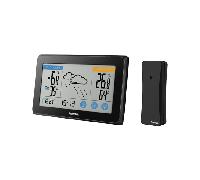 ESTACION METEREOLOGICA HAMA TOUCH PRONOSTICO DEL TIEMPO TEMPERATURA HUMEDAD RELOJ DCF TACTIL COLOR N