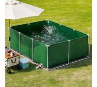 Estanque de peces sobre el suelo, piscina de jardín de PVC resistente al desgarro, piscina preformada impermeable para Koi, gran fuente de agua al aire libre sin excavación, 2,5 m