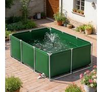 Estanque Koi sobre el suelo, estanque de peces de lona para jardín, gran piscina impermeable de PVC, resistente al desgarro, resistente al desgarro, piscina de remo de 2,5 m