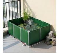 Estanque Koi sobre el suelo, estanque de peces de lona para jardín, gran piscina impermeable de PVC, resistente al desgarro, resistente al desgarro, piscina de remo de 2,5 m