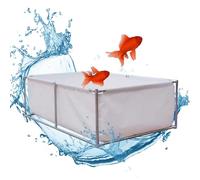 Estanque Plegable Grande con Soporte, Tanque Modular para Peces al Aire Libre, Piscina de Acero para riego agrícola, Revestimiento Impermeable Duradero, Ideal para jardinería domés