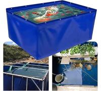 Estanque portátil impermeable de PVC con válvula de drenaje plegable para peces rium Emerncy suministro de agua, lona ideal para jardinería al aire libre y vida