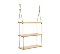 Estante 3 baldas madera hevea marrón 105x60x20cm 20 cm