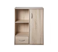 Estante de almacenamiento con 2 compartimentos, 1 cajón y 1 armario - l61,5 cm