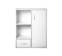 Estante de almacenamiento con 2 compartimentos, 1 cajón y 1 armario - l61,5 cm