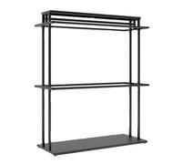 Estante de almacenamiento de rollo de tela comercial con barra ajustable para colgar, organizador de metal de pie para carrete de vinilo, rollo de cuero, película de ventana