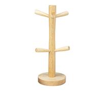 Estante de almacenamiento de tazas de madera, soporte para tazas | Organizador de tazas de café, estante de almacenamiento de joyas, exhibición de cocina en casa