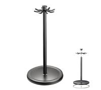 Estante de almacenamiento de vajilla giratorio de 360 grados | Organizador de cubiertos para encimera con colgador giratorio para utensilios de cocina para servidor de espaguetis, organizador de coc